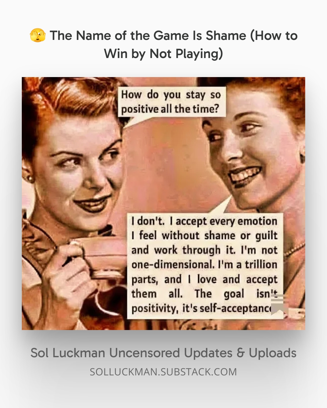 The Name of the Game is Shame (How to Win by Not Playing)