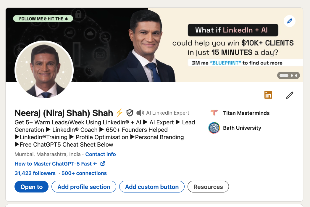 Neeraj Shah's LinkedIn Profile