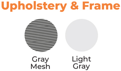 Upholstery & Frame - Gray Mesh - Light Gray