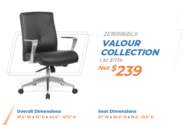 2E18886BLK Valour Collection  List $1134 Net $239