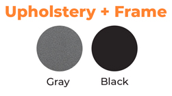 Upholstery - Gray + Frame - Black