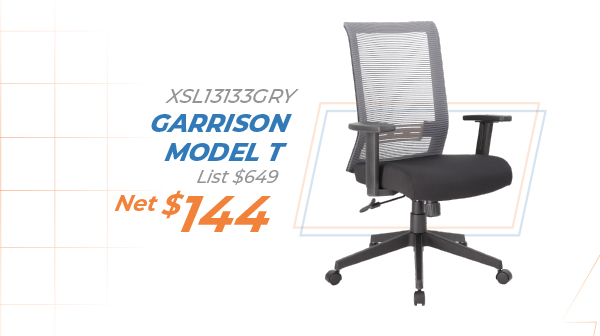XSL13133GRY Garrison Model T List $649 Net $144