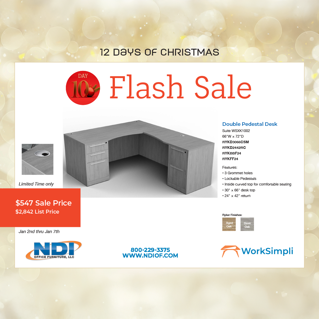 12 Days of Christmas | Day 10 — Double Pedestal Desk Suite