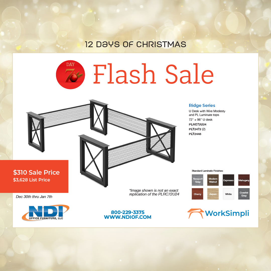 12 Days of Christmas | Day 7 — Ridge Series U Desk