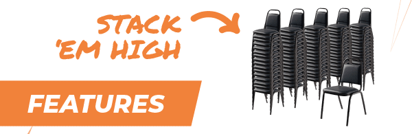 XSL18221BLK Banquet  Stacking  Chair  List $720 CARTON of  (4)  Net $159.00