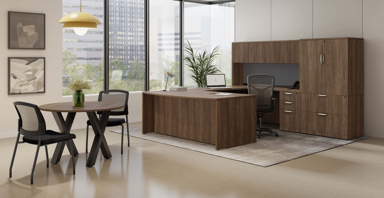 NDI executive office furniture in a modern workspace