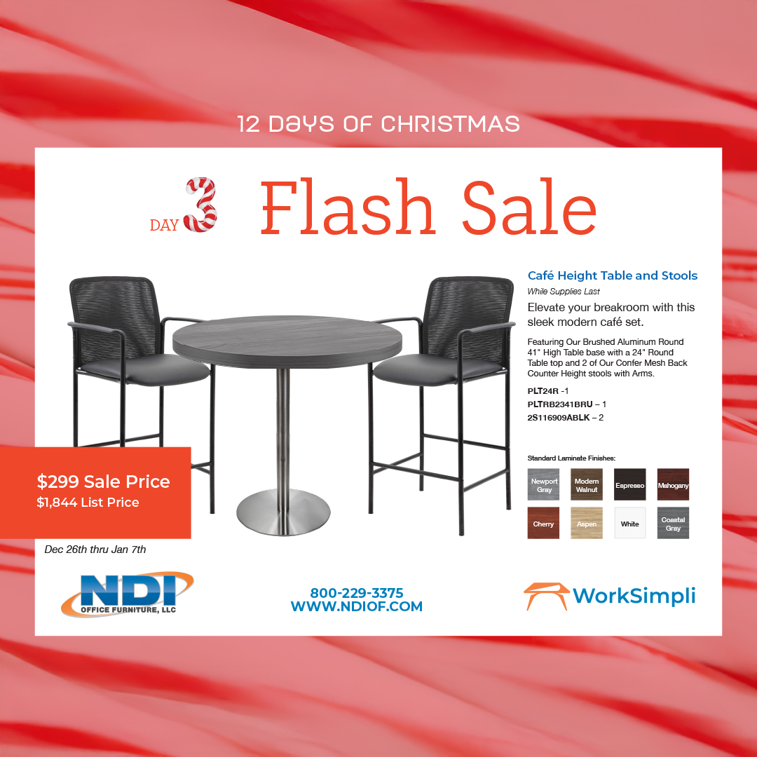 12 Days of Christmas | Day 3 — Café Height Table + Stools Set