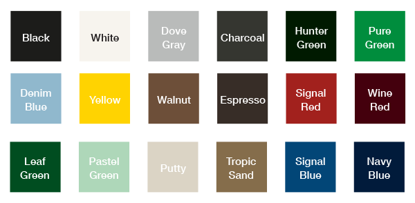 Stocked in Black and Dove Gray, all other cabinets and colors are quick ship