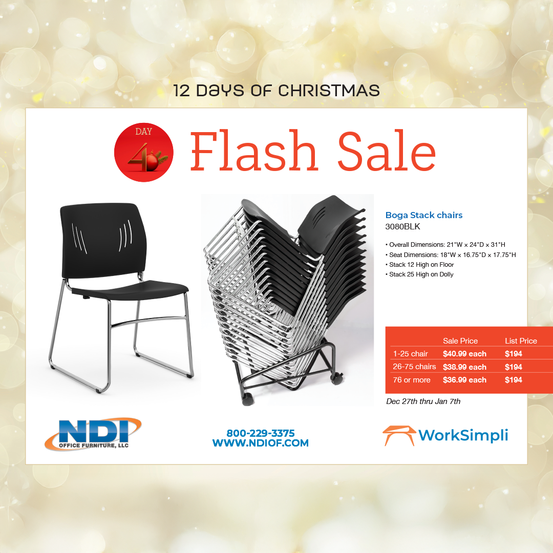 12 Days of Christmas | Day 4 — Boga Stack Chairs