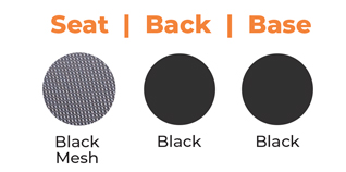 Seat Black Mesh  |  Back Black  |  Base Black