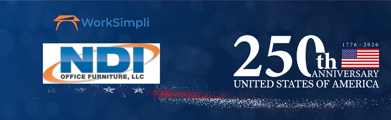 WorkSimpli NDI Office Furniture, LLC 250th Anniversary United States of America 1776 - 2026