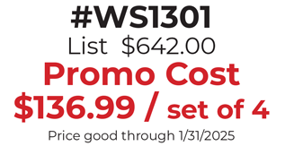 #1T28309  List  $1211.00 Promo Cost $258.99 Price good through 12/31/2024