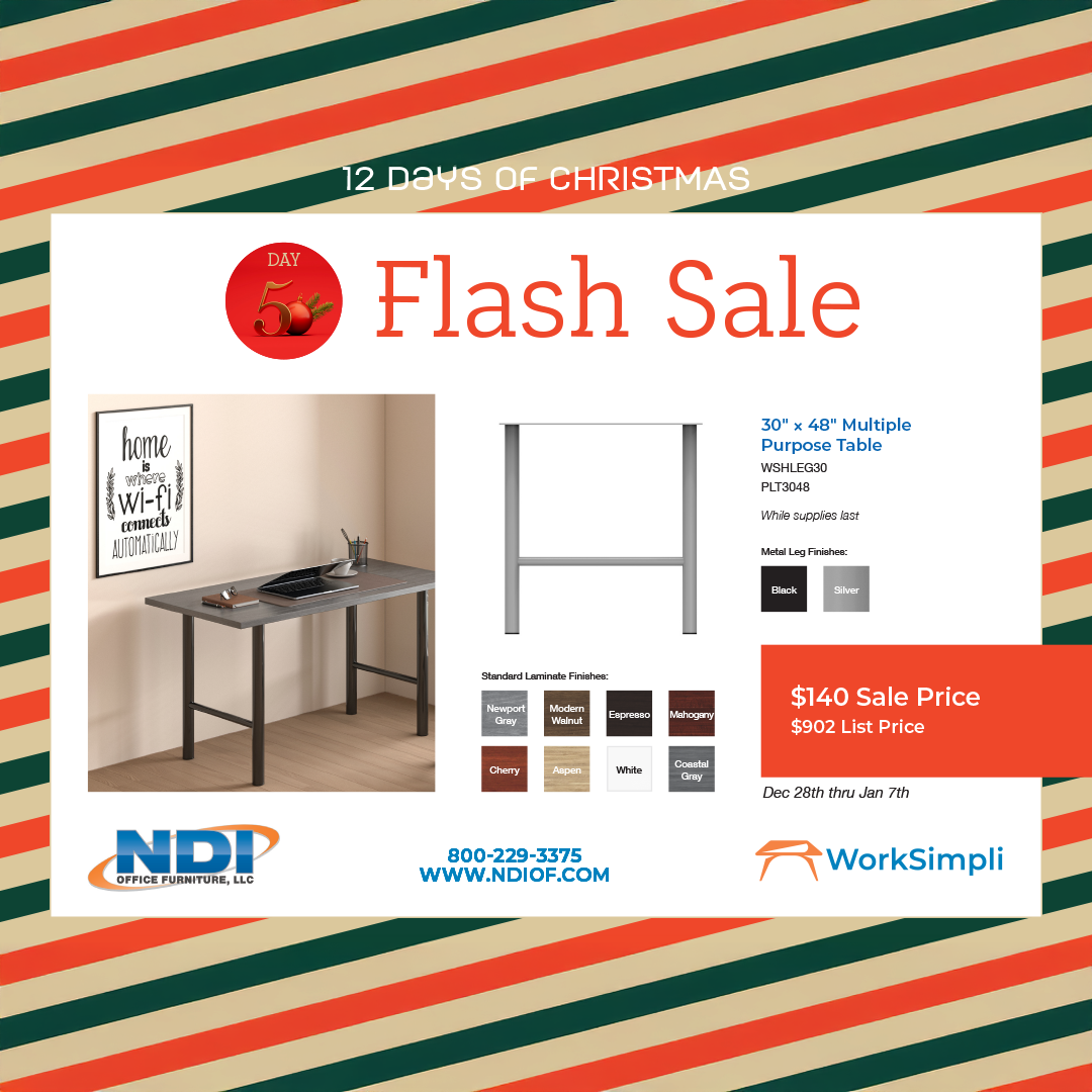 12 Days of Christmas | Day 5 — 30“ x 48“ Multiple Purpose Table