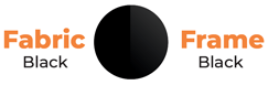 Fabric - Black/ Frame - Black