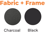 Fabric +  Frame - Charcoal, Black