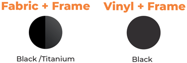 Fabric + Frame Black /Titanium Vinyl + Frame Black