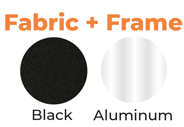 Fabric +  Frame - Black Aluminum