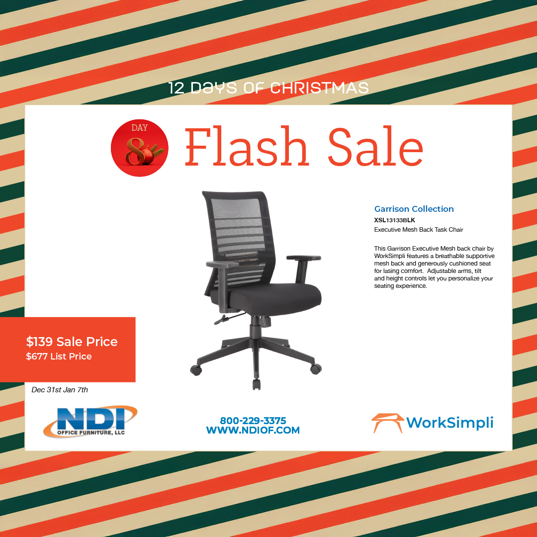 12 Days of Christmas | Day 8 — Garrison Executive Mesh Task Chair