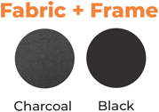 Fabric + Frame Charcoal Black