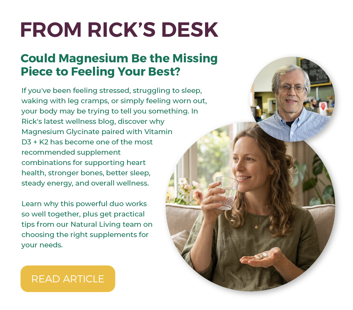 From Rick's Desk: Magnesium be the missing piece to feeling your best.