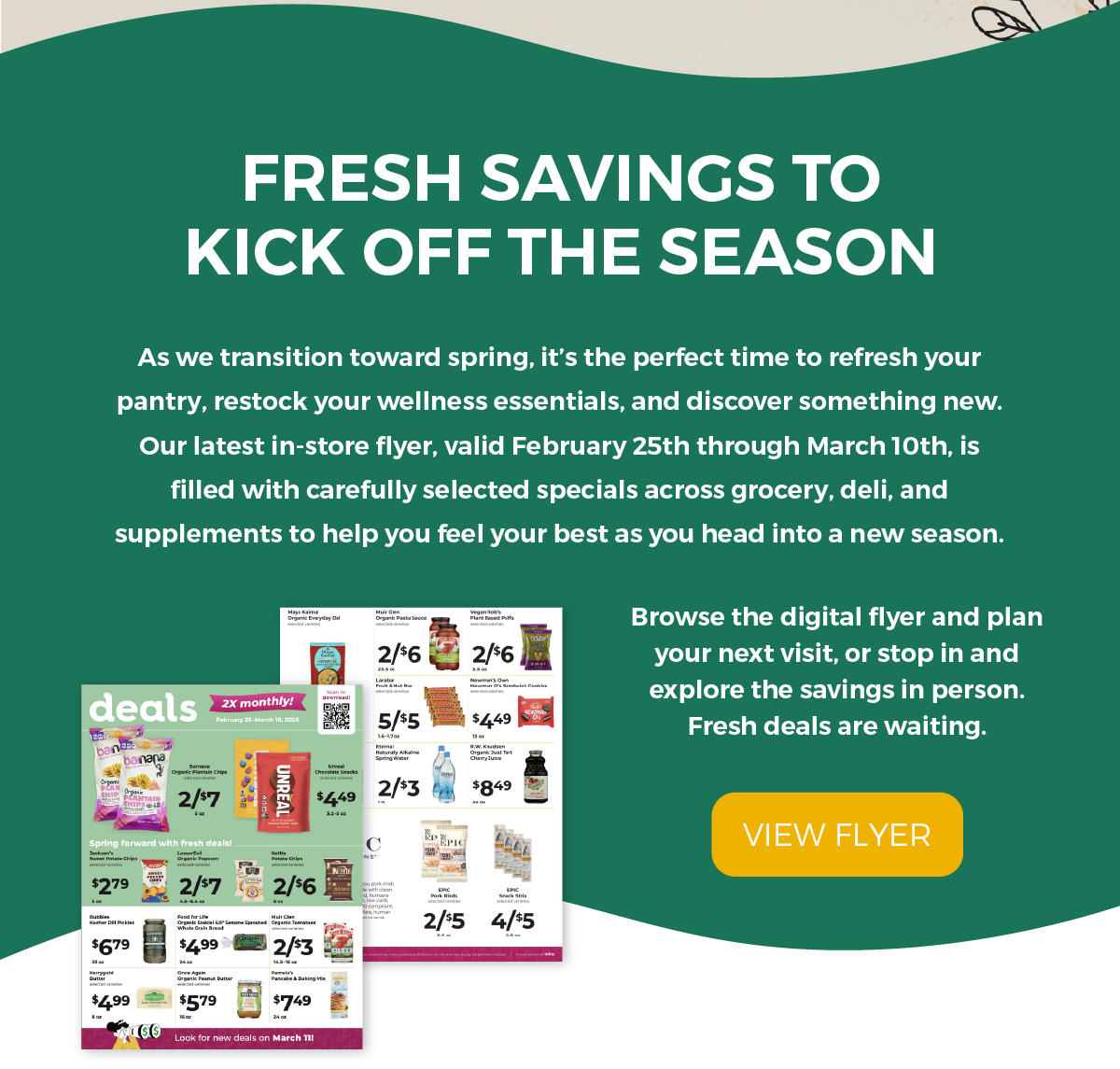 Digital flyer: Fresh saving to kick off the season
