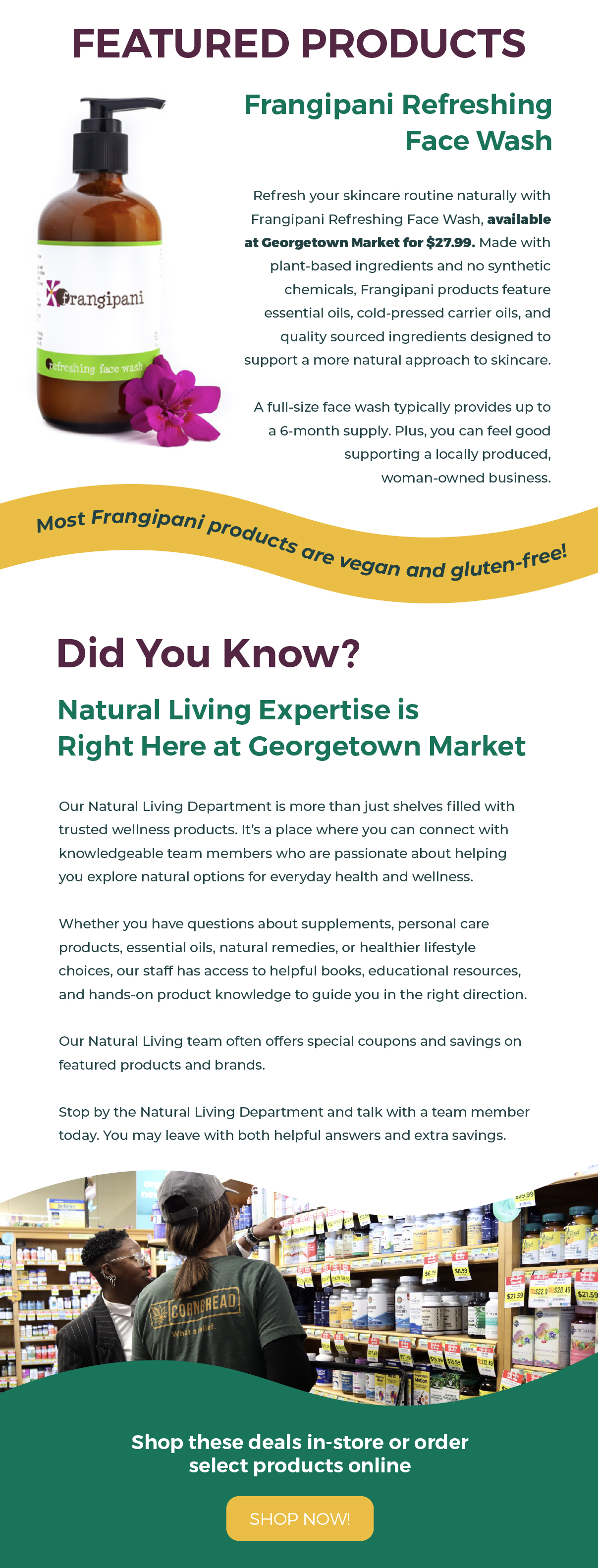 Featured Products: Frangipani Refreshing Face Wash