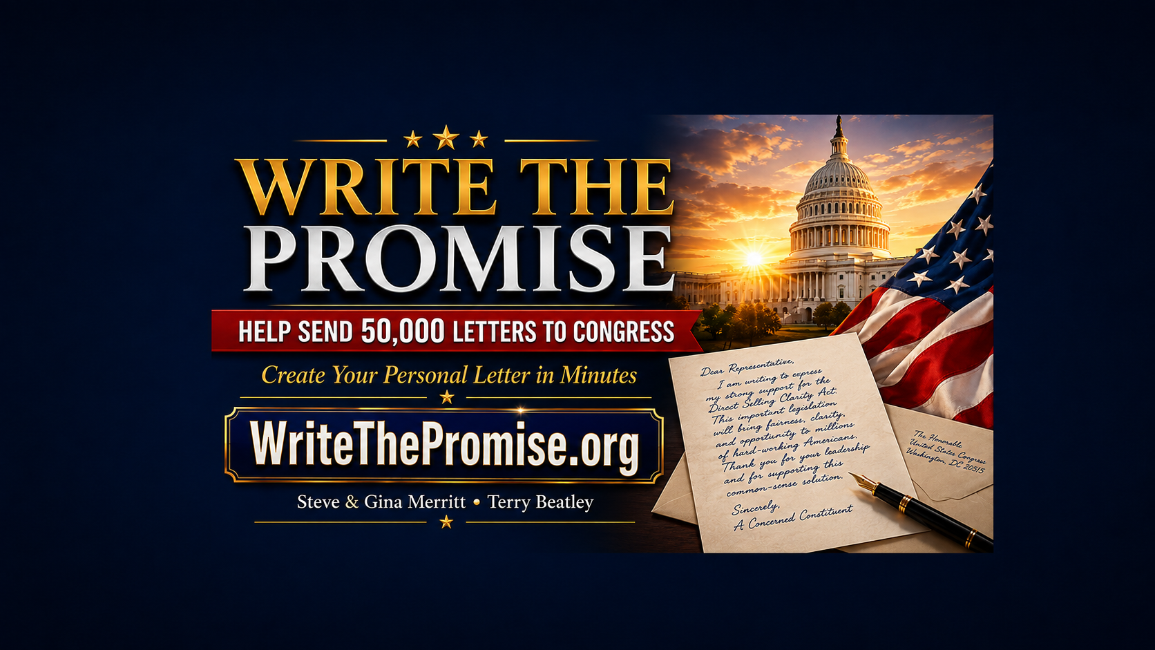 Write the Promise — Help send 50,000 letters to Congress