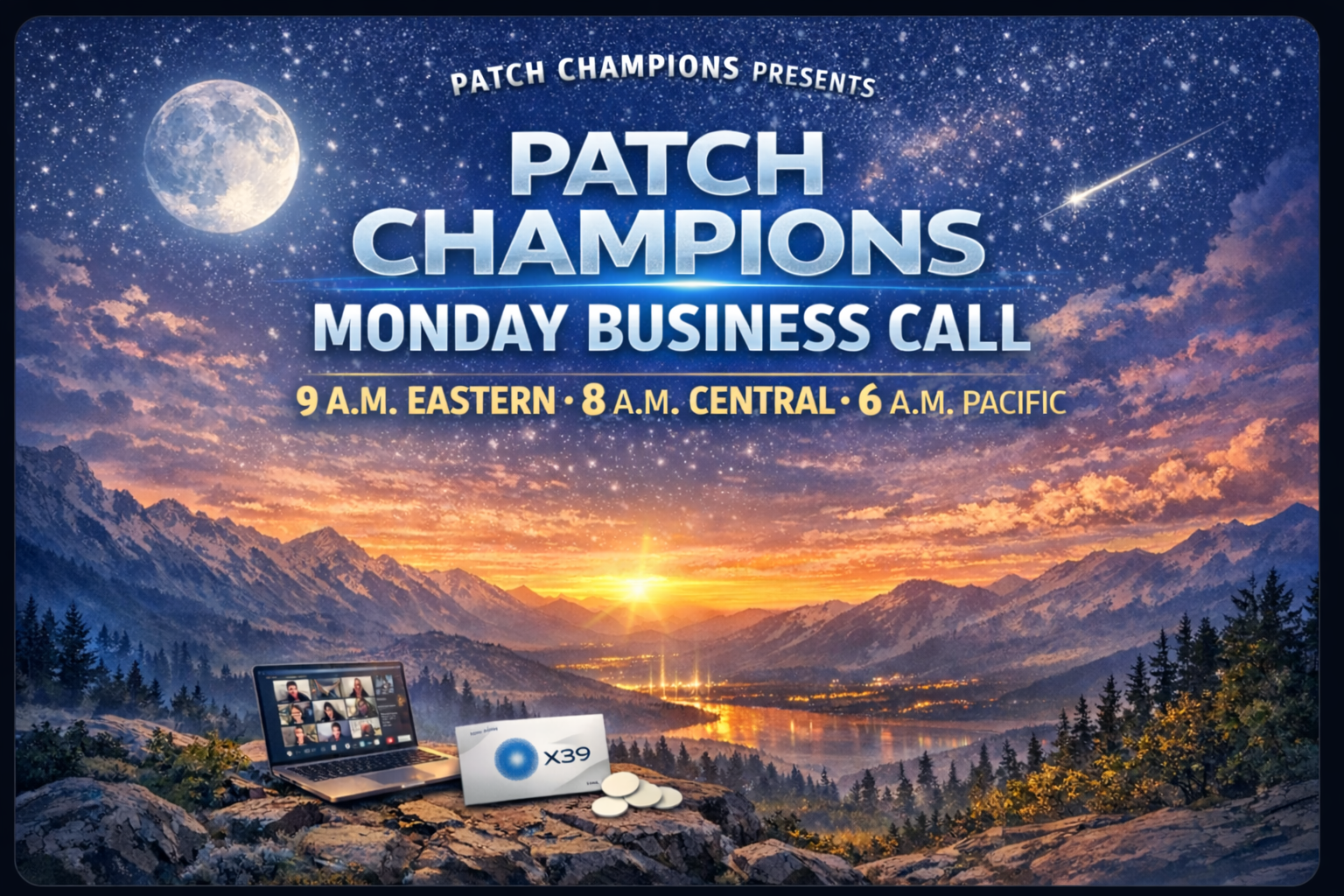 Patch Champions Monday Business Call - 9 AM Eastern / 8 AM Central / 6 AM Pacific
