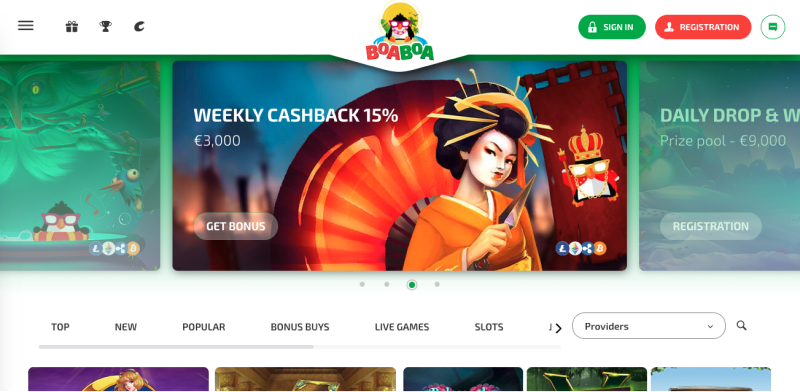 Screenshot of BoaBoa website