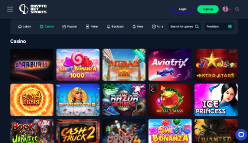 Screenshot of Crypto Bet Sports