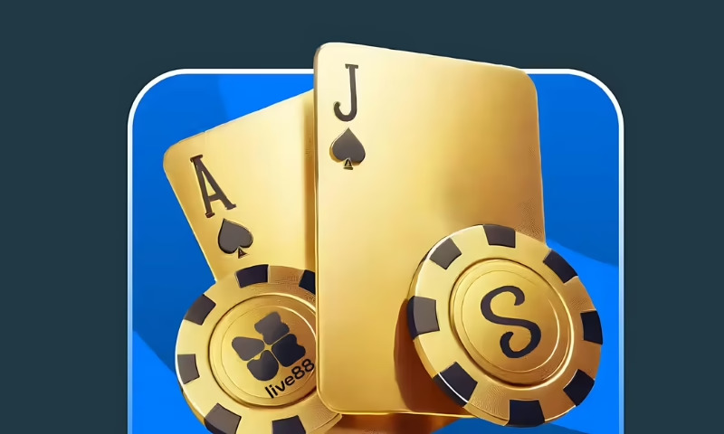 Blackjack cards and chips