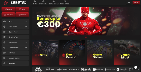 Screenshot of CasinoStars