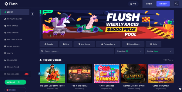 Screenshot of Flush Casino