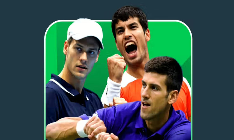 Three tennis players at the French Open