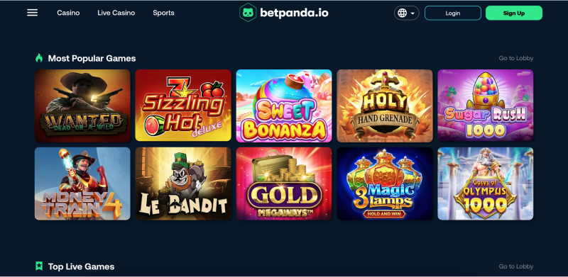 Screenshot of Betpanda.io