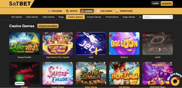 Screenshot of Satbet