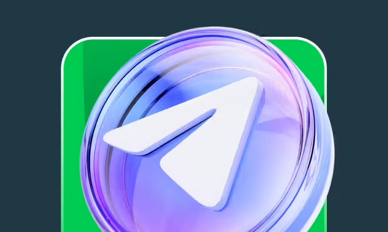Telegram logo in the Stake style