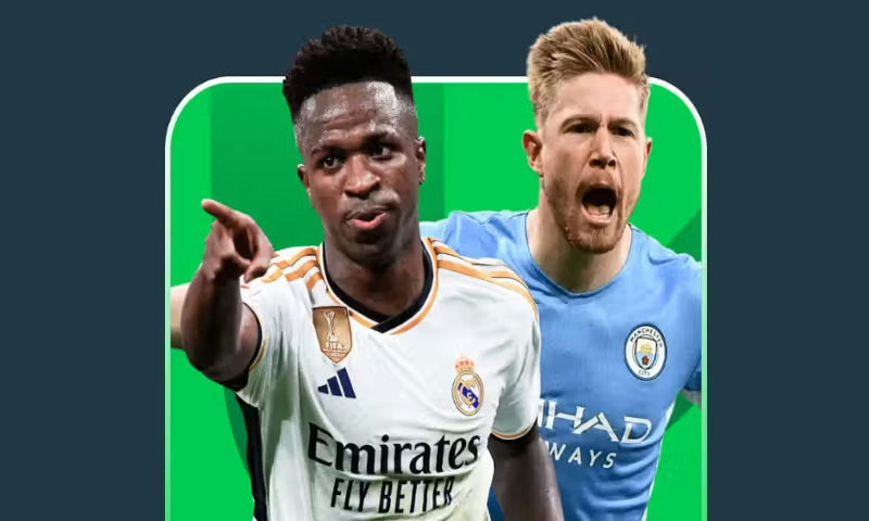 Manchester City and Real Madrid players