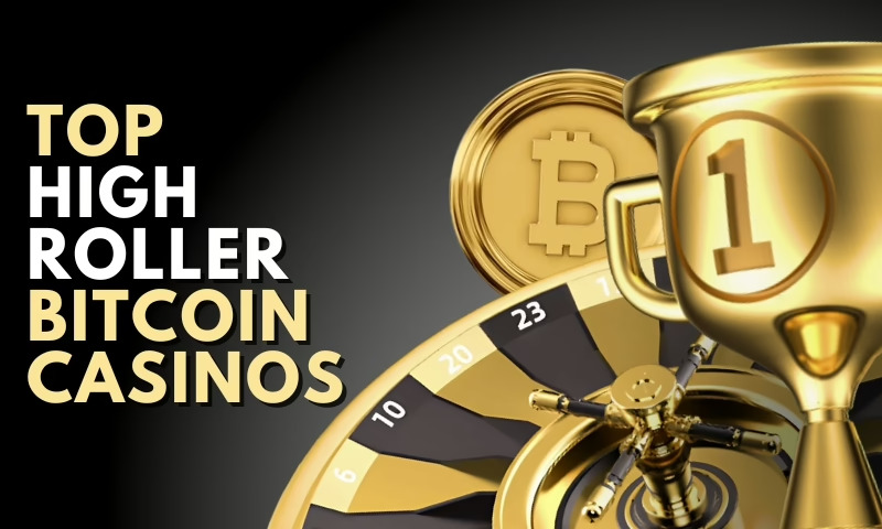 A roulette table with a bitcoin and a trophy beside it