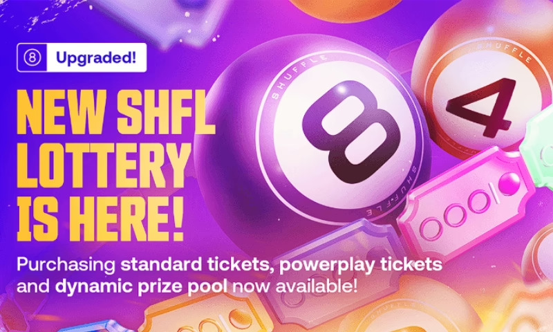 Lottery balls with Shuffle branding