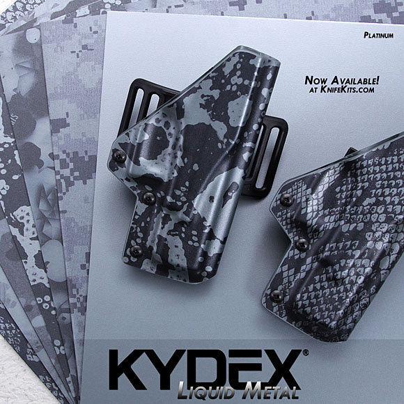 KYDEX® Liquid Metal “Platinum“ is now in stock at KnifeKits!
