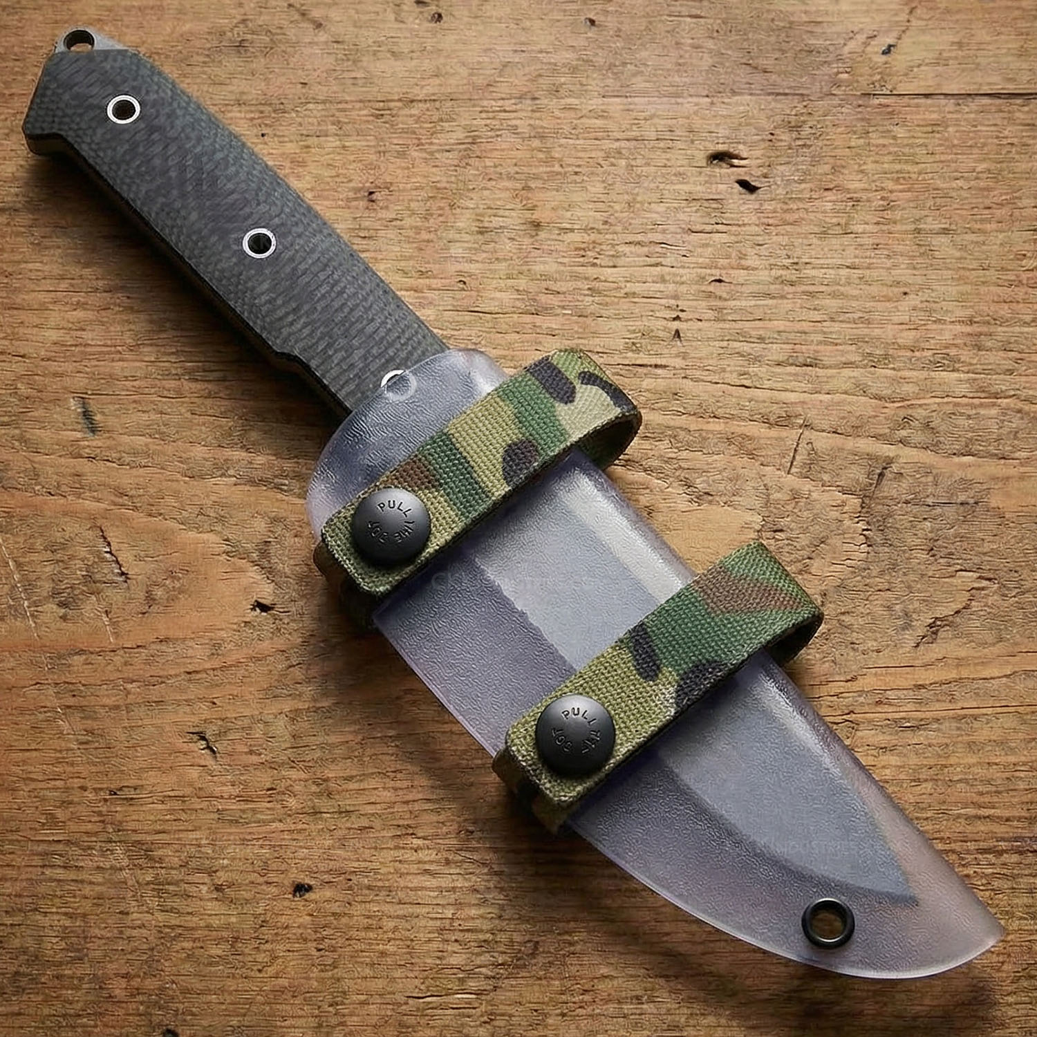 Knife with Multicam Soft Loops