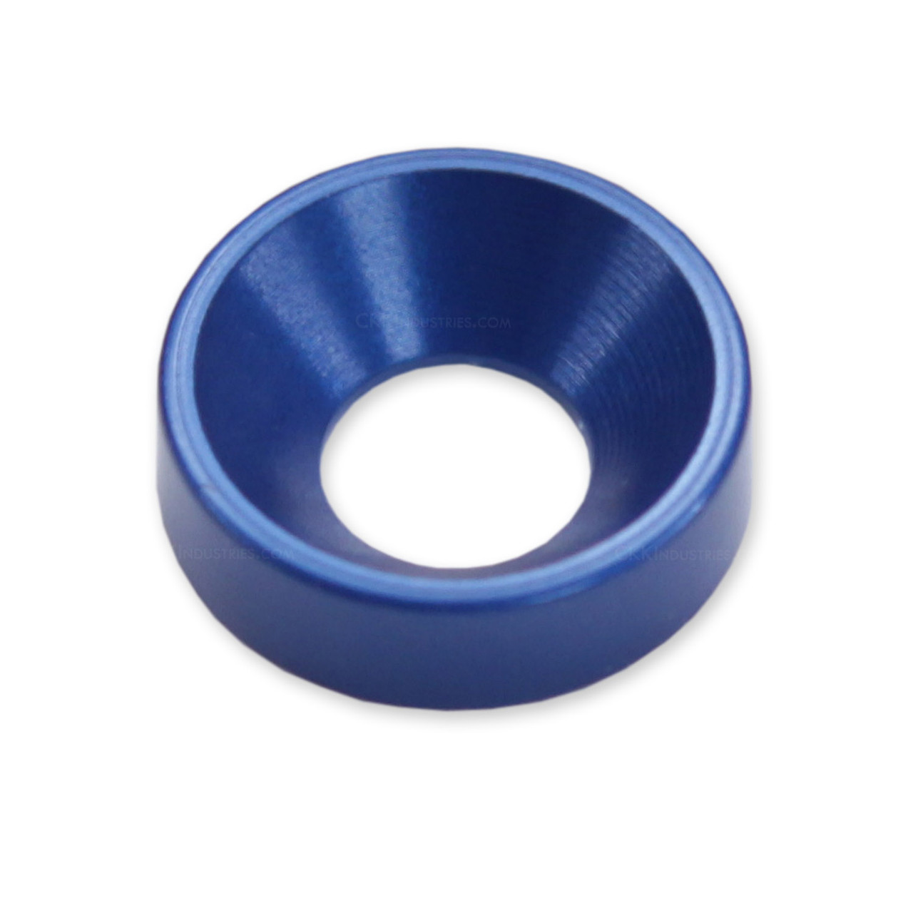 Electric Blue anodized aluminum finishing washer
