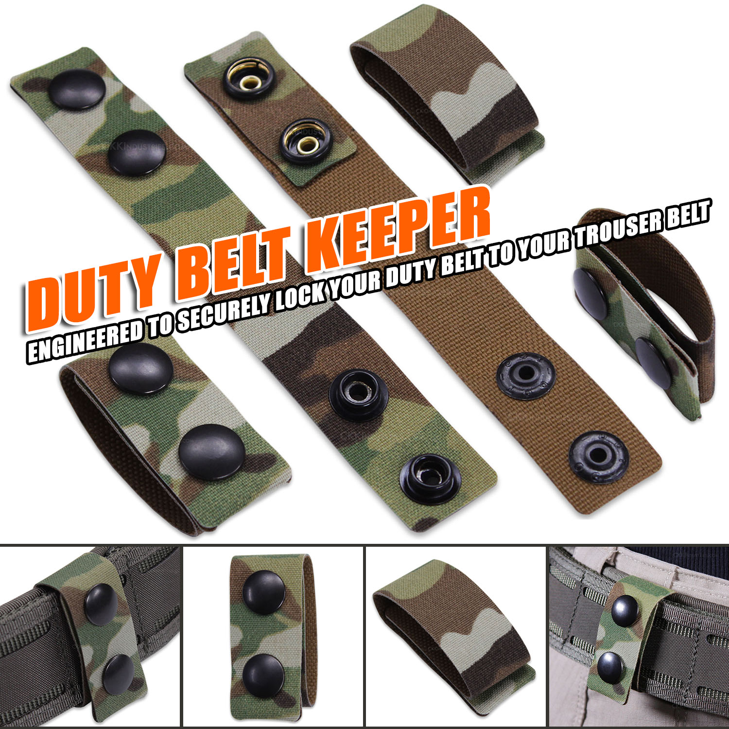 High-performance MultiCam® Duty Belt Keeper made from durable 1000D/500D Cordura® Nylon, designed to securely fasten your duty belt for maximum stability.