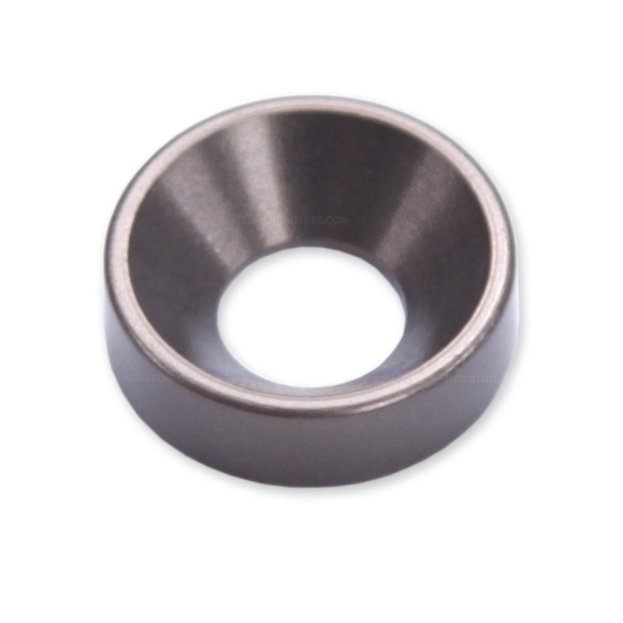 Electric Gray anodized aluminum finishing washer