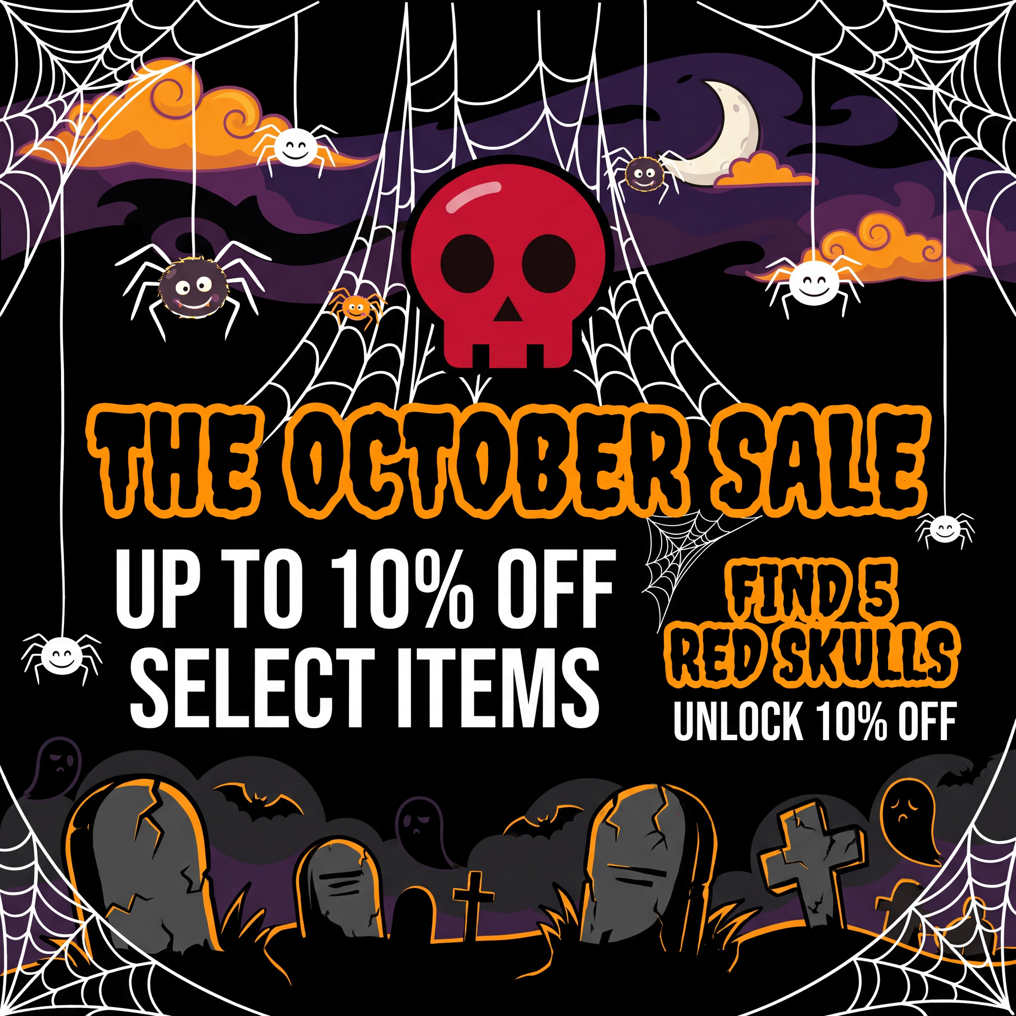 HolsterSmith.com October Sale banner. Items marked with the Spooky Deal tag are up to 10 percent off through October 31. No coupon code needed.