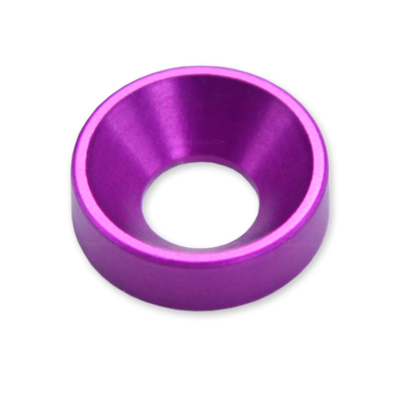 Electric Purple anodized aluminum finishing washer