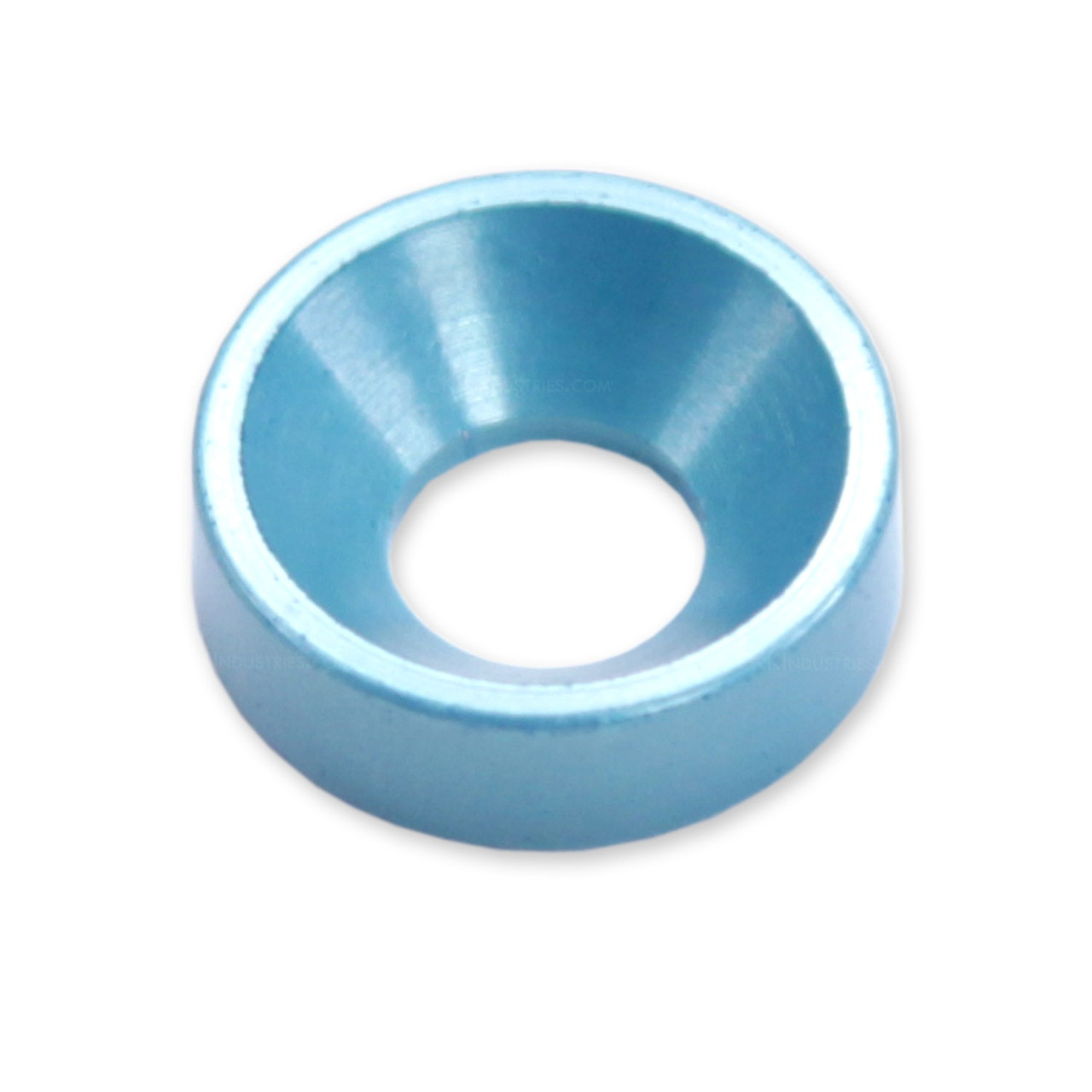 Electric Teal anodized aluminum finishing washer
