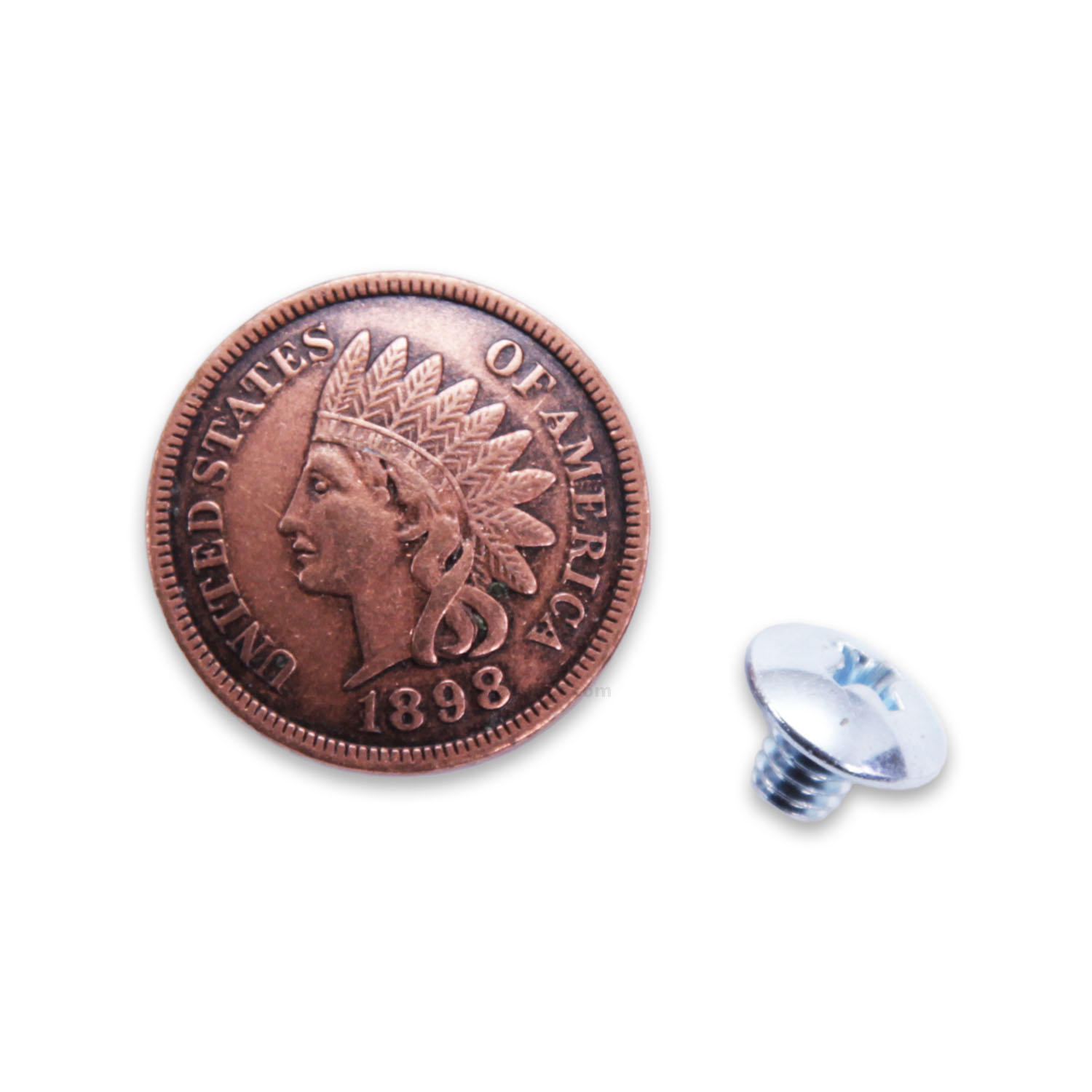 Round Indian Coin Concho