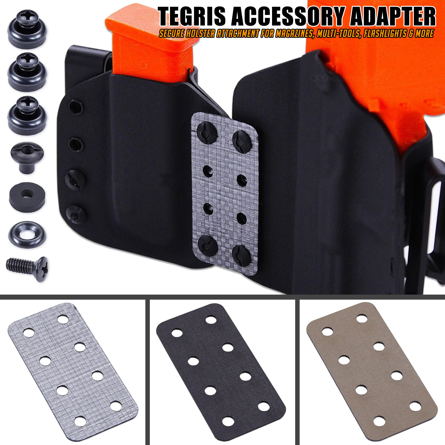 A graphic showcasing Tegris Accessory Adapters